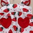 thumbnail image 3 of EnJoCho Spring Romper for Baby Baby Girls Straps Fruit Print Romper Sunsuit Hat Bodysuit Baby Kids Trendy Cute Romper Clothing, 3 of 6