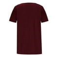 thumbnail image 5 of Summer Fashion Womens Tops 2025 Plus Size Short Sleeve Out Blouse Funny Round-Neck Blouses, 5 of 6