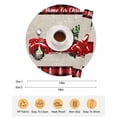 thumbnail image 6 of 15 Inch Round Placemats Set of 4, Red Truck Christmas Non Slip Heat Insulation PP Table Mats, Red Black Plaid Xmas Tree Rustic Washable Place Mats for Kitchen Dining Party Table Decor, 6 of 7