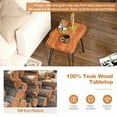 thumbnail image 6 of Costway 1 PC Rectangular End Table Accent Side Reclaimed Indonesia Teak Wood Plant Stand Patio Rustic, 6 of 10