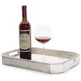 thumbnail image 5 of MyGift 16 x 12 Inch Rectangular Wood Serving Tray with Cut-out Handles, Whitewashed, 5 of 6