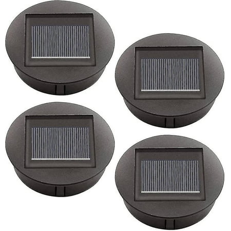 

4 Pieces Replacement Solar Lights With Led Bulbs Solar Top Lights Replacement Led Solar Panel Lantern Cover For Outdoor Hanging Garden Lantern Qyroa