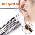 thumbnail image 2 of Juego de 6 piezas de acero inoxidable, Herramientas de limpieza en espiral de doble cabeza, cureta, cuchara para el cuidado de la oreja, 2 of 4