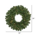 thumbnail image 2 of Vickerman 36" Oregon Fir Artificial Christmas Wreath, Clear Dura-lit Incandescent Mini Lights, 2 of 3