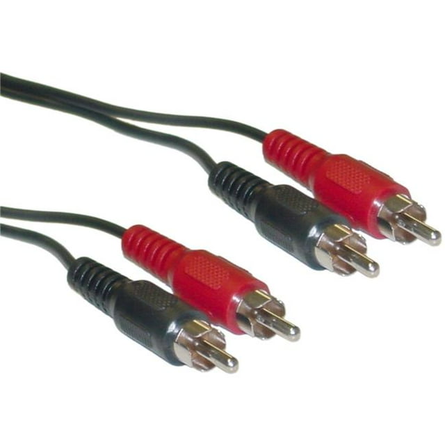 2 channel RCA Stereo Audio Cable & Dual RCA Male, Right & Left - 6 ft.