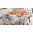 thumbnail image 1 of Ambesonne Leaf Tablecloth Rectangular Table Cover, Harmony Motif, 60"x90", Orange Vermilion, 1 of 3
