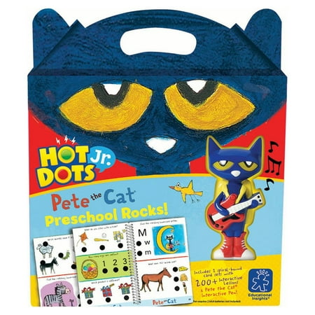 UPC: 0086002024527 | Educational Insights Hot Dots Jr. Math & Reading Preschool Workbook Set Includes Interactive Pete the Cat Pen Ages 3+