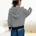 thumbnail image 5 of XinLfly Baby Zip Up Hoodie Unisex Children Long Sleeve Striped with Pocket Hooded Sweatshirt Toddler Boys Girls Classic Hoodie Tops ,Black,18-24M, 5 of 6