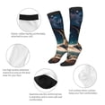 thumbnail image 5 of Zufioo Artistic Starry Sky Moon Book Print Long High Thigh Socks Knee-High Warm Stocking Women Boot Sock Leg Warmer High Socks for Daily Wear, Cosplay, 5 of 6
