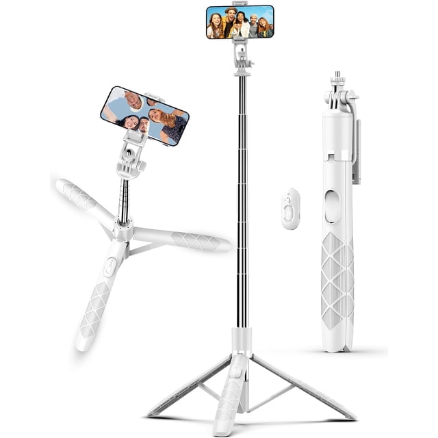 Trípode de aluminio de 71" para teléfono, trípodes de viaje para con remoto, trípode de selfie para celular extensible compatible con 17/16/15/14/13//Cámara
