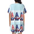 thumbnail image 4 of Womens Pajama Sets With Pocket, Cute Gnomes in USA1 Lounge Sets Short Sleeve Sleepwear PJ Sets for Women, 4 of 6