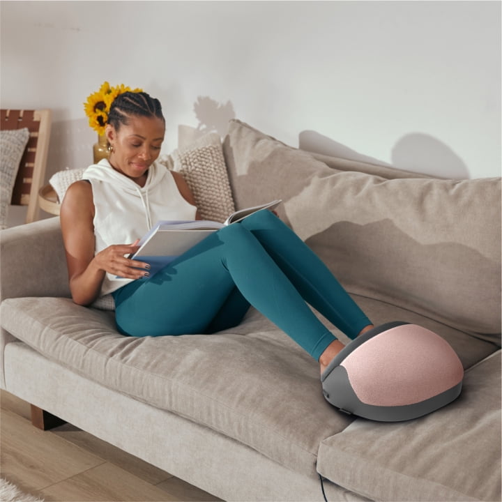Homedics Soothing Foot Warmer and Massager with Heat, Pink