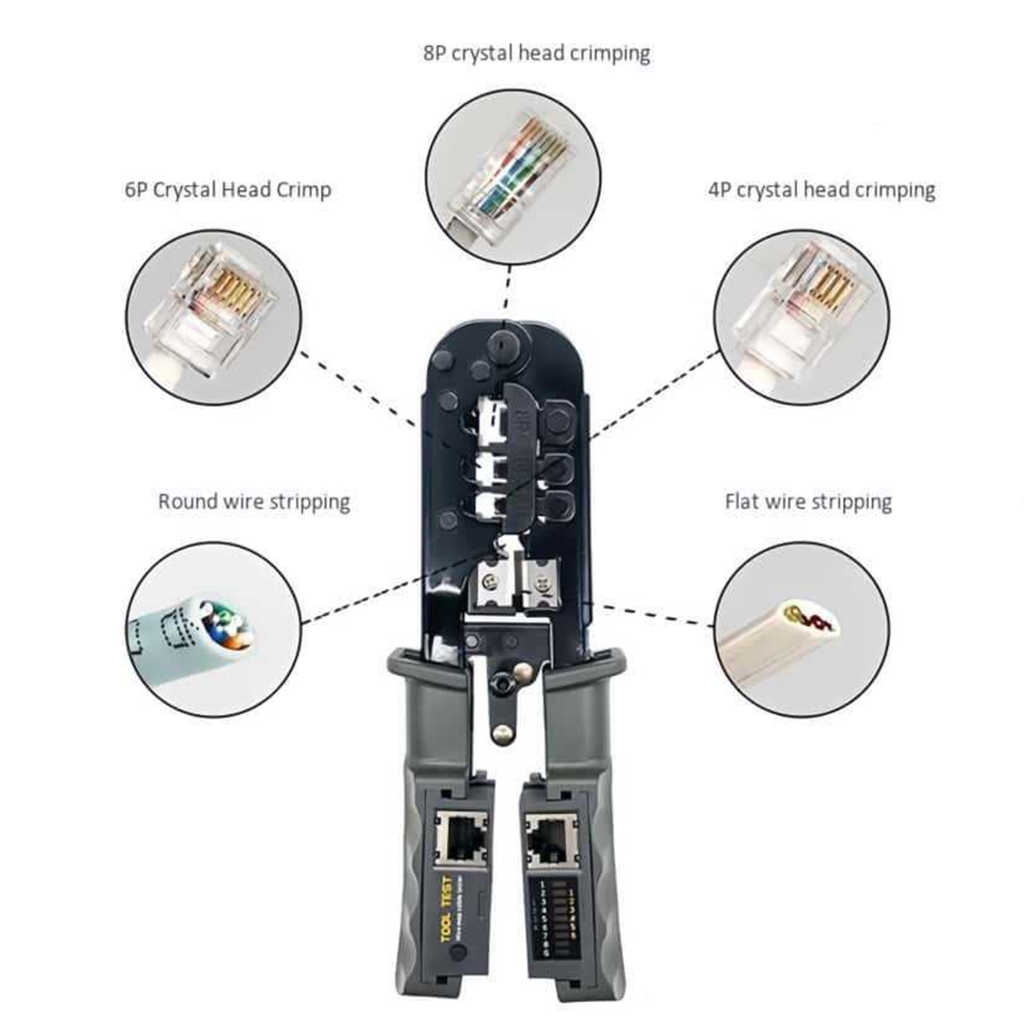 MOMOJIA 3 In 1 Self Adjusting Cable Wire Stripper Cutter Crimper Crimping Stripping Multifunctional Automatic Electric Terminals