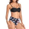 thumbnail image 4 of Traje de baño de mujer estampado de 2 piezas de bikini cómodo de cintura alta de color sólido estilo playa OAVQHLG3B Store  lin121212, 4 of 4