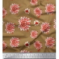 thumbnail image 1 of Soimoi Poly Georgette Fabric Sunflower Floral Print Fabric by the Yard 42 Inch Wide, 1 of 3
