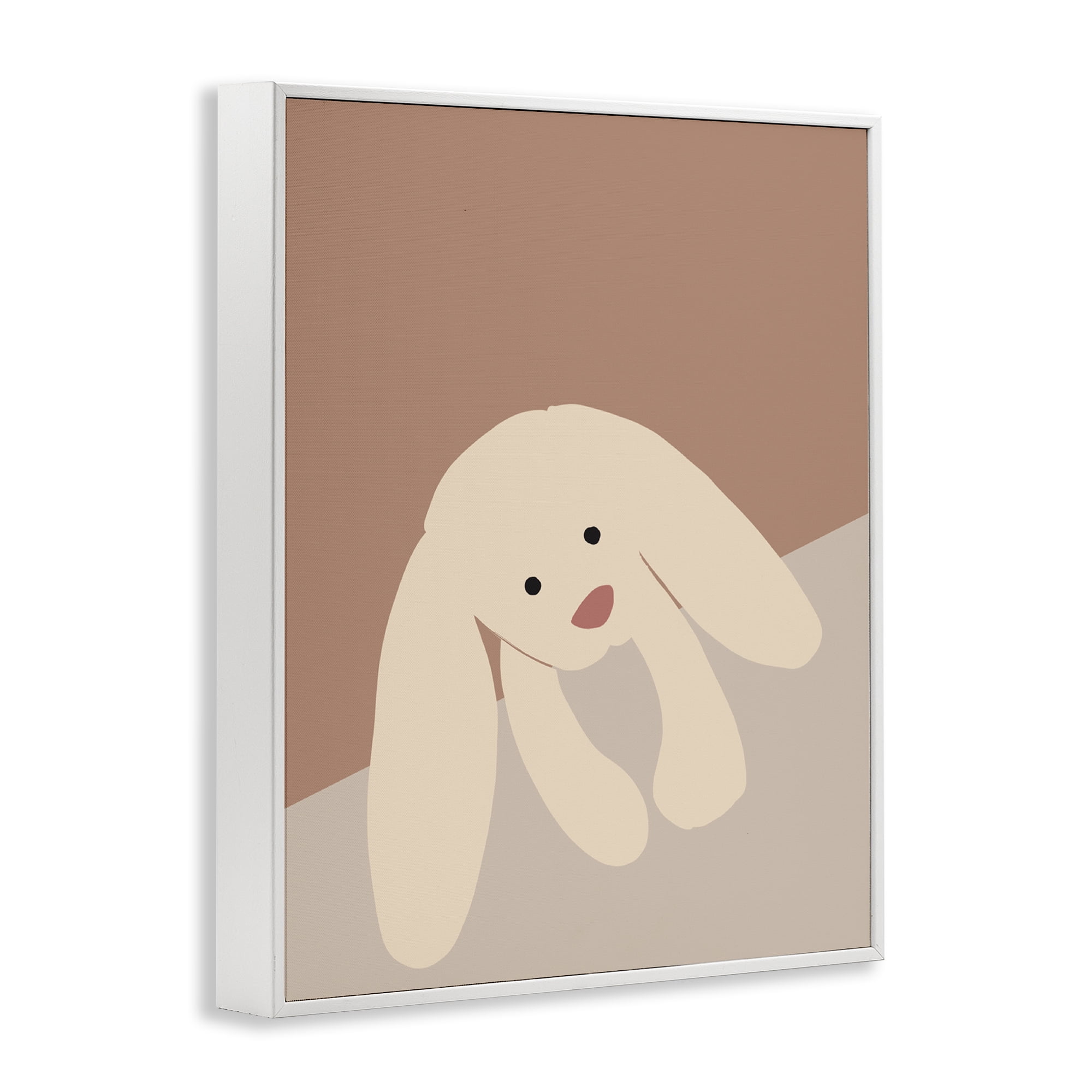 Stupell Industries Simple Floppy Bunny Animals & Insects Painting White Framed Art Print Wall Art, 24 x 30