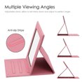 thumbnail image 3 of Fintie Travel Folding Makeup Mirror - Portable Slim PU Leather Folding Cosmetic Mirror with Standing, Pink, 3 of 7