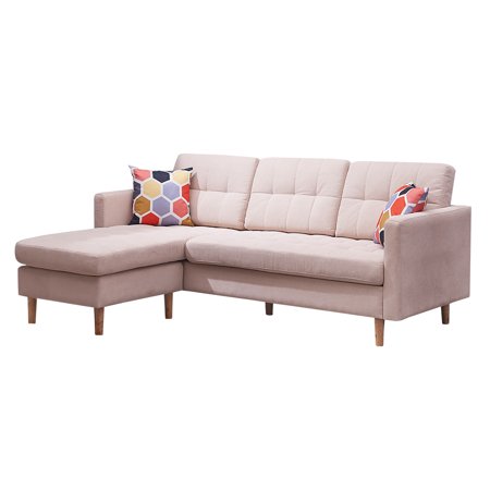 Clearance Sectional Sofa With Chaise Modern Mid Century Linen