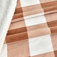 thumbnail image 4 of Great Bay Home Cozy Plush / Sherpa Reversible Throw Blanket, Twin, Terracotta Buffalo Check, 4 of 6