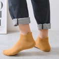 thumbnail image 3 of 1 Pair Men Boat Socks Low-cut Shallow Cotton Solid Color High Elasticity Anti-slip Soft Sweat-absorption Anti-shrink Sports Short Invisible Socks, 3 of 8