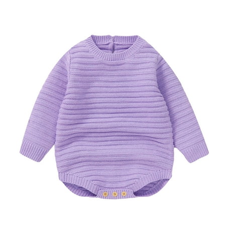 

WUXIAN Toddler Baby Girls Boy Knit Sweater Romper Sweatshirt Long Sleeve Bodysuit Warm Fall Winter Onesie Infants Children Comfort Dailywear