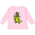 thumbnail image 3 of Inktastic Mardi Gras Party Alligator Boys or Girls Long Sleeve Toddler T-Shirt, 3 of 5