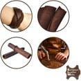 thumbnail image 6 of ELW 9-10 oz 3.6-4mm Bourbon Brown Full Grain Leather Craft Sheets Set of 3 Pieces 12"x12" Plus 36 Leather Cord Braiding String, Oil Tanned Real Cowhide for Tooling, Carving, Repair, Knife Sheaths, 6 of 9