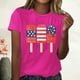 thumbnail image 2 of Blusa informal de manga corta con cuello redondo y estampado suelto de verano para mujer con estilo OAVQHLG3B Store  lin121212, 2 of 4