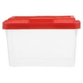 thumbnail image 1 of KAKOWELY Portable Fish Tank Handheld Plastic Fish Tank Transparent Cutout Small Aquarium With Handle For Reptile Turtle And Pet Fish,5.91X"X3.94"X3.46", 1 of 5