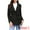 Black, variant on Women's Lapel Collar One Button Overcoat with Belt XS Black