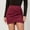 Wine, variant on ZZwxWA Womens Mini Skirt High Waisted Summer Fitted Party Casual Fashion Zip Up Short Spandex Spring Pleated