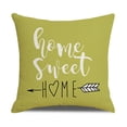 thumbnail image 2 of Decorative Throw Pillow Covers Set of 4 Geometric Design Linen Cushion Cover for Couch Sofa Living Room, 18x18 inches, Natural, Light Green, 2 of 8
