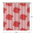 thumbnail image 5 of Waterproof Red Peony Flower Petals Shower Curtain 72x72 Inch Boho Style Polyester Unique Shower Curtain for Bathroom Hotel Home Decor with 12 Plastic Hooks, 5 of 5
