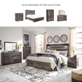 thumbnail image 6 of Signature Design by Ashley Drystan Rustic Industrial 2 Drawer Nightstand with 2 Slim-Profile USB Charging Stations, Weatherworn Brown, 6 of 7