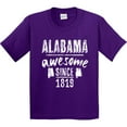 thumbnail image 3 of Inktastic Alabama Awesome Since 1819 Youth T-Shirt, 3 of 5