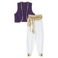 thumbnail image 5 of vastwit Men's Adult Arabian Prince Street Rat Outfits Open Front Cardigan with Pants Gold XL, 5 of 5