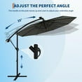 thumbnail image 4 of Soonbuy 10FT Solar Cantilever Patio Umbrella, 8 Ribs, 32 LED Lights, 4 of 6