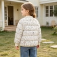 thumbnail image 7 of ShomPort Little Girls Boys Warm Jackets Fall Winter Thicken Padded Print Cute Snap Closure Down Coats 1-7 Years, 7 of 7