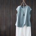 thumbnail image 2 of Timegard Plus Size Tank Tops for Women Sleeveless Round Neck Casual Shirts Solid Color Summer Top, 2 of 3