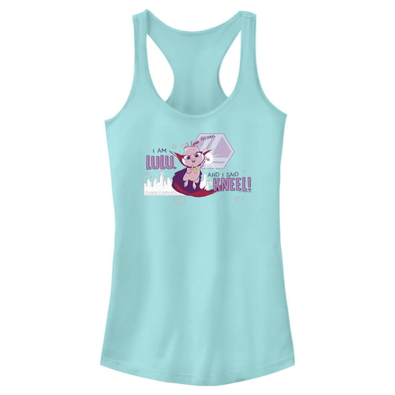 Junior's DC League of Super-Pets I Am Lulu and I Said Kneel  Racerback Tank Top Cancun Medium