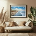 thumbnail image 3 of From the Pier - Oceanside California Photography Beach Coast Palm Tree Ocean Surf Summer Tropical Black Framed Wall Art Print 11 x 14 inches, 3 of 4