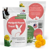 Snout and Shell Marigold Flower Treat for Small Pets – Organic, Healthy Digestive Support – Fun Foraging Snack for Rabbits, Guinea Pigs, Chinchillas, and More – 0.5 oz / 14g