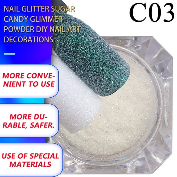 1 Box Nail Glitter Sugar Candy Glimmer Powder DIY Nail Art Decorations Holographic Dust Nail Flakes