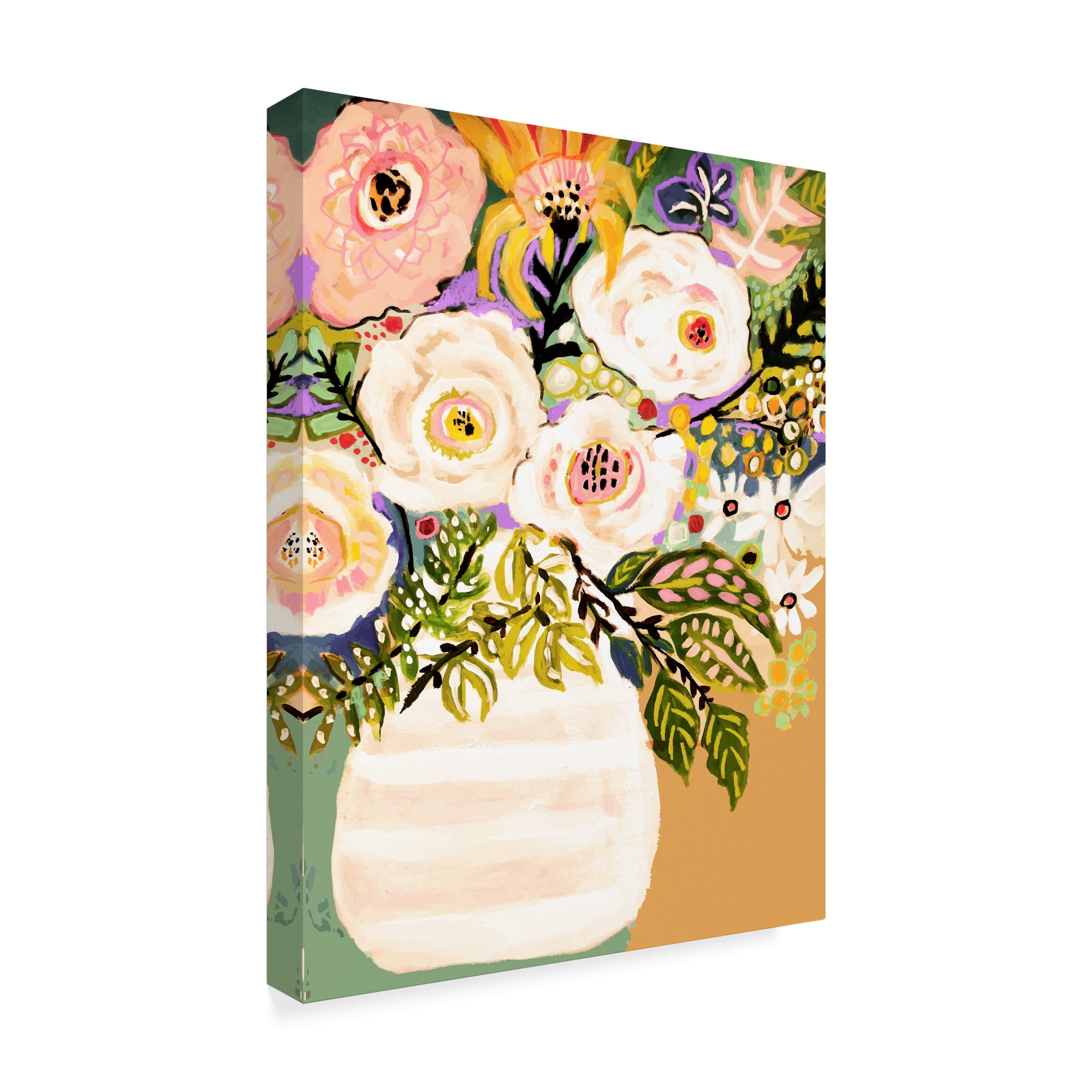 Trademark Fine Art 'Summer Flowers in a Vase II' Canvas Art by Karen Fields