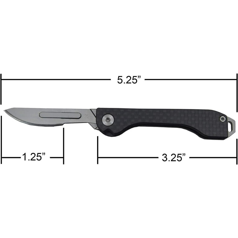 Carbon Fiber Pocket Scalpel Blade Folding Knives Utility Knife