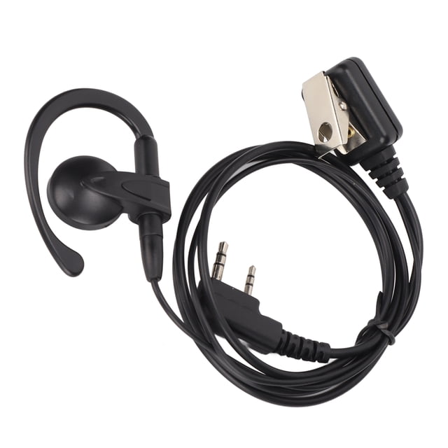 Auriculares de Radio de 2, G Shape Walkie Talkie 2 Pin A Earpi -Piecia de Ruido Cancelando K Enchufe y Juega Con Micrófono lline para Club para Hotel para Restaurante para Restaurante