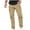 Khaki, variant on Men's Cargo Pants Casual Multiple Pockets Outdoor Straight Leg Fitness Pants Trousers Khaki