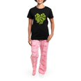thumbnail image 4 of CafePress - Ginkgo Leaf Heart Women's Dark Pajamas - Women's Short Sleeve Print T-Shirt and Pants Dark Cotton Pajama Set, 4 of 7