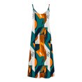 thumbnail image 4 of Staron Robes d'Été pour Femmes en Liquidation à Moins de 10$ Robe Longue Sans Manches Florale Décontractée Tendance Col en V Boho Ample Été Bretelles Spaghetti Voyage Vacances Robe d'Été, 4 of 5