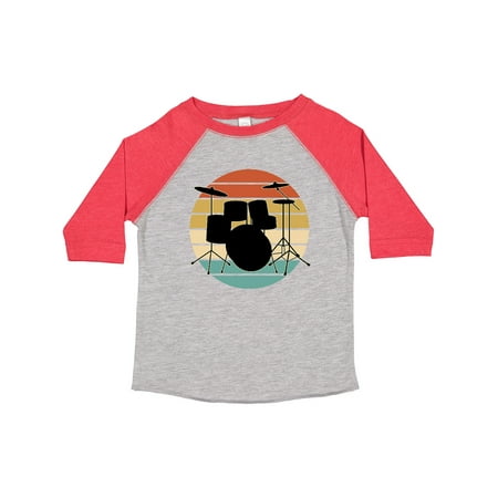 

Inktastic Drum Set Retro Drummer Sunset Gift Toddler Boy or Toddler Girl T-Shirt